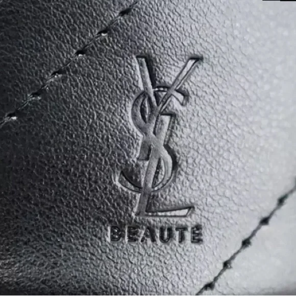 YSL Yves Saint Laurent Cosmetic Beaute Makeup Brush Kit Holder & Set of 3